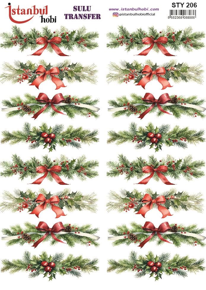 Yılbaşı Sulu Transfer 25x35cm STY206