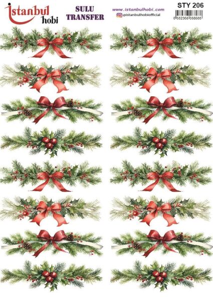 Yılbaşı Sulu Transfer 25x35cm STY206