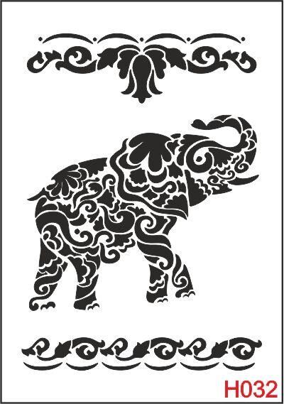 Hayvan Temalı Desenler Stencil Şablon (25x35) H-032