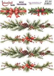 Yılbaşı Sulu Transfer 25x35cm STY207