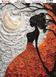 Pirinç Dekopaj Kağıdı 30x42cm PT-3651 Kadın