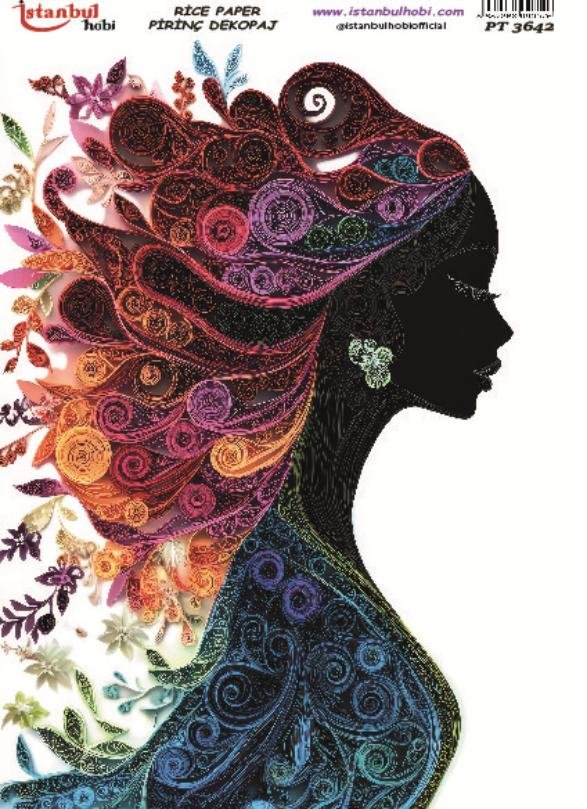 Pirinç Dekopaj Kağıdı 30x42cm PT-3642 Kadın