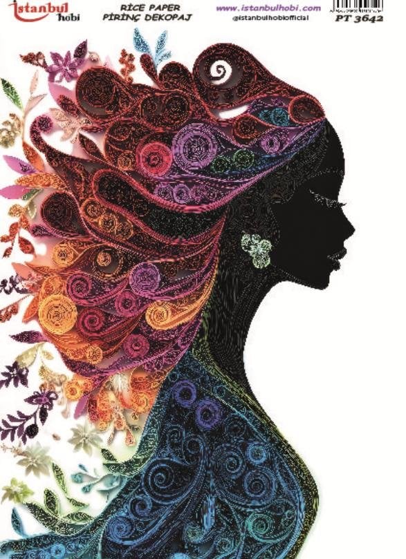 Pirinç Dekopaj Kağıdı 30x42cm PT-3642 Kadın