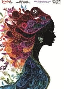 Pirinç Dekopaj Kağıdı 30x42cm PT-3642 Kadın