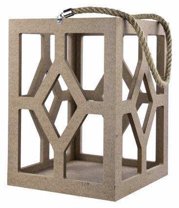 Dekoratif Halatlı Ahşap Mumluk-Fenerlik Obje R-303