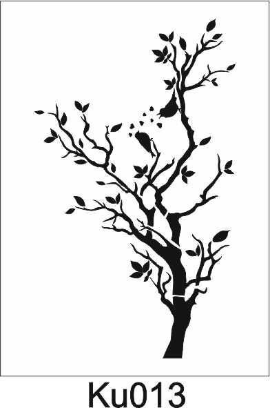 Kuş Temalı Desenler Stencil Şablon (25x35) KU-013