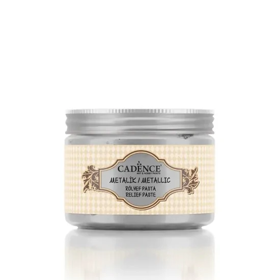Cadence Metalik Rölyef Pasta 5910 Gümüş 150ml