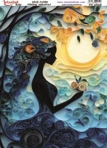 Pirinç Dekopaj Kağıdı 30x42cm PT-3626 Kadın