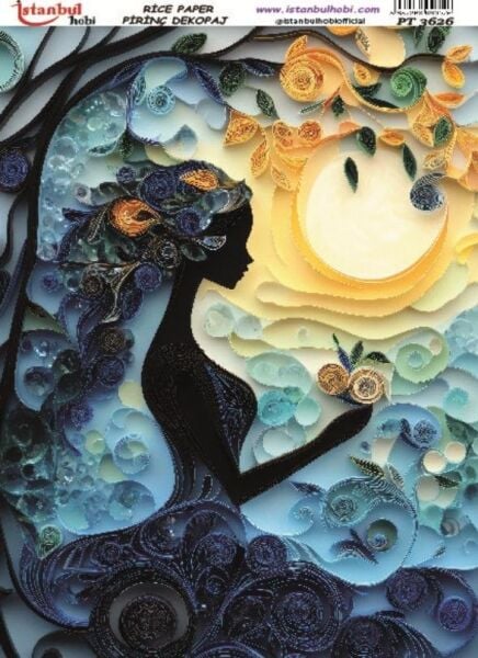Pirinç Dekopaj Kağıdı 30x42cm PT-3626 Kadın