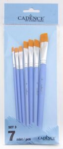 Cadence Düz Kesik Fırça Seti 7 li