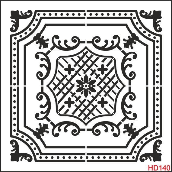 Duvar Dekor Stencil Şablon (25x25) HD-140