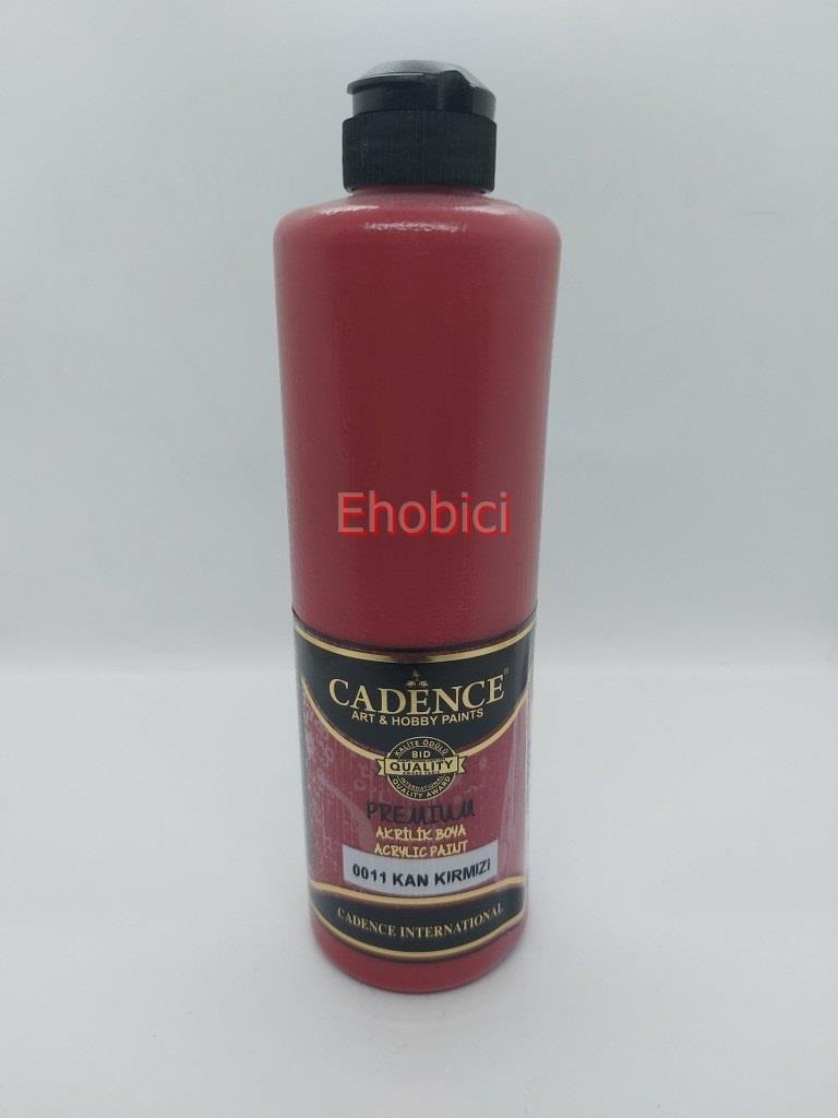 Cadence Akrilik Boya 500ML 0011 Kan Kırmızı Ahşap Boyası