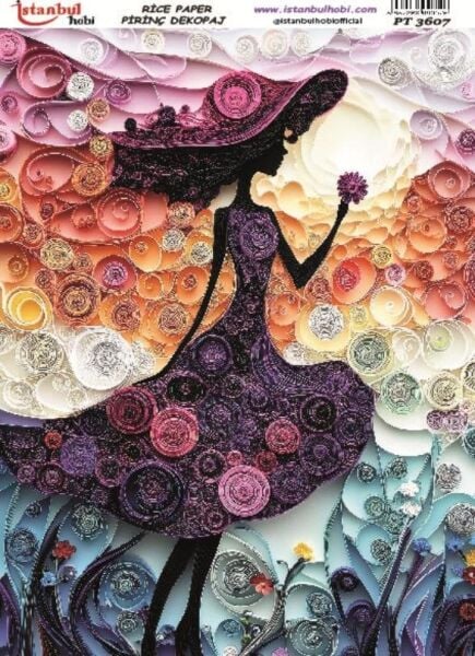 Pirinç Dekopaj Kağıdı 30x42cm PT-3607 Kadın