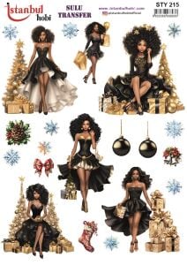 Yılbaşı Sulu Transfer 25x35cm STY215