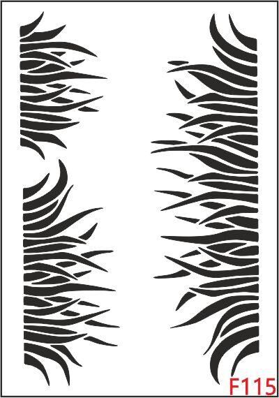 Çiçek Desen Stencil Şablon (21x30) F-115