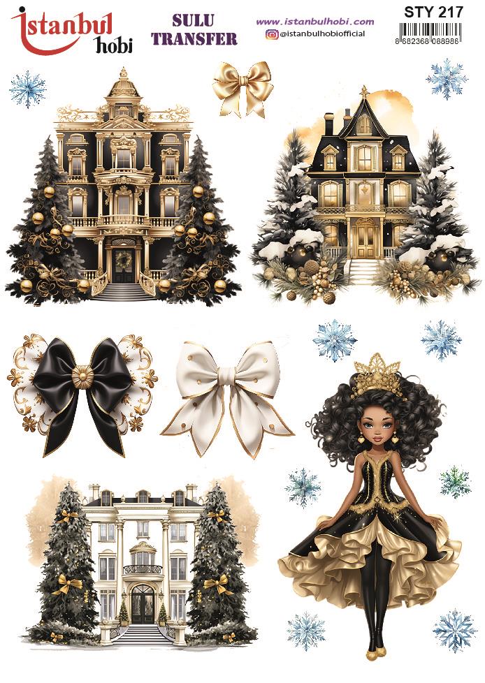 Yılbaşı Sulu Transfer 25x35cm STY217