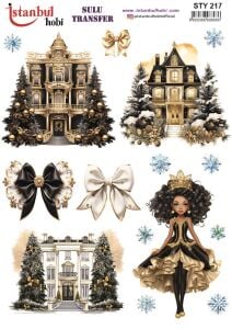 Yılbaşı Sulu Transfer 25x35cm STY217