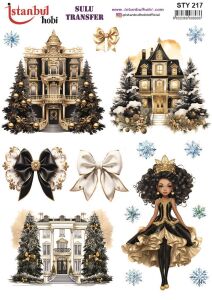 Yılbaşı Sulu Transfer 25x35cm STY217