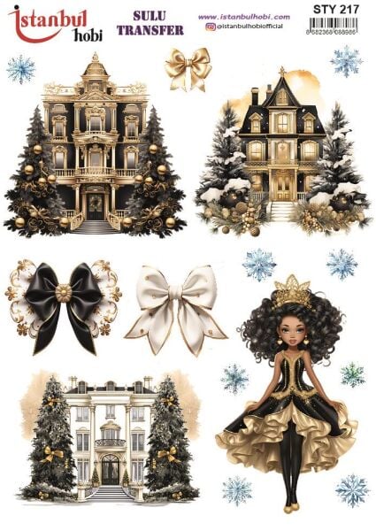 Yılbaşı Sulu Transfer 25x35cm STY217