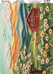 Pirinç Dekopaj Kağıdı 30x42cm PT-3542 Manzara