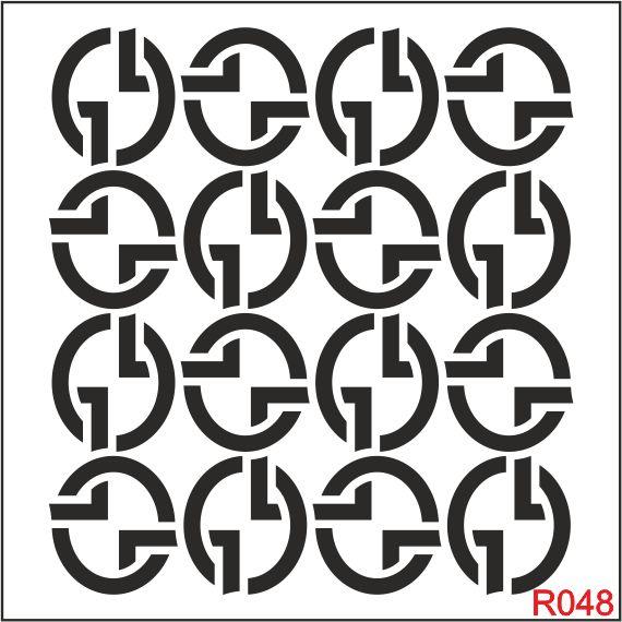 Ardışık Desen Stencil Şablon (40x40) R-048