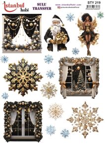 Yılbaşı Sulu Transfer 25x35cm STY219