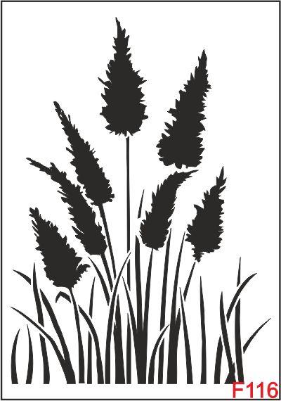 Çiçek Desen Stencil Şablon (21x30) F-116