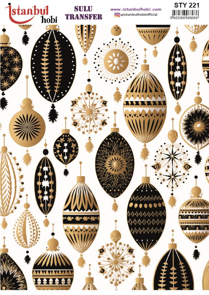 Yılbaşı Sulu Transfer 25x35cm STY221