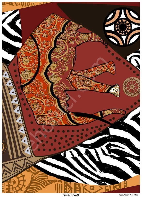 Lineart Pirinç Dekopaj Kağıdı Model - 1483