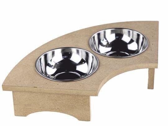 Ahşap Kedi-Köpek Mama Kabı KM-14 Demonte