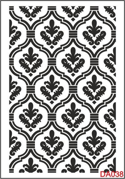 Damask Desen Stencil Şablon (21x30) DA-038
