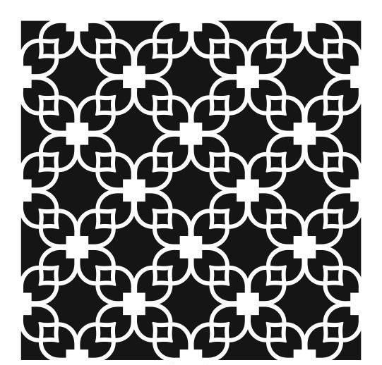 Ardışık Desen Stencil Şablon (25x25) R-054