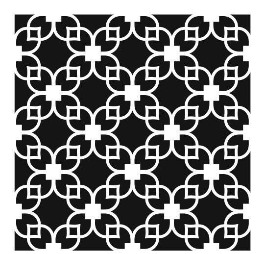 Ardışık Desen Stencil Şablon (25x25) R-054