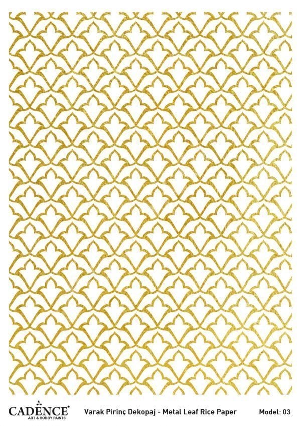 Cadence Altın Varak Pirinç Dekoapaj Kağıdı - Model 03