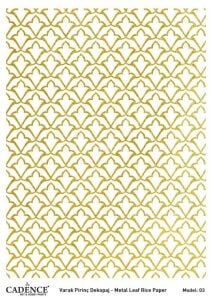 Cadence Altın Varak Pirinç Dekoapaj Kağıdı - Model 03