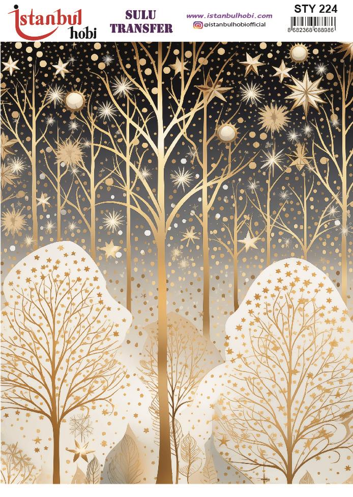 Yılbaşı Sulu Transfer 25x35cm STY224