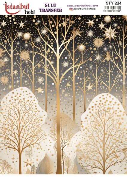 Yılbaşı Sulu Transfer 25x35cm STY224