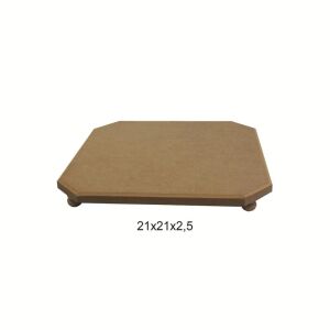 Ayaklı Ahşap Kare Sunumluk 21x21cm L171