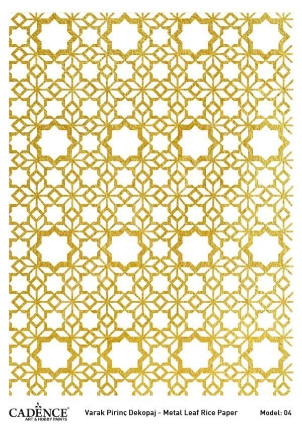Cadence Altın Varak Pirinç Dekoapaj Kağıdı - Model 04
