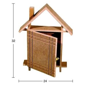 Ahşap Çatılı Ev Anahtarlık A22