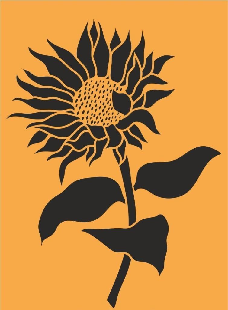 Çiçek Desen Stencil Şablon (21x30) F-124