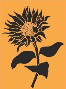 Çiçek Desen Stencil Şablon (21x30) F-124