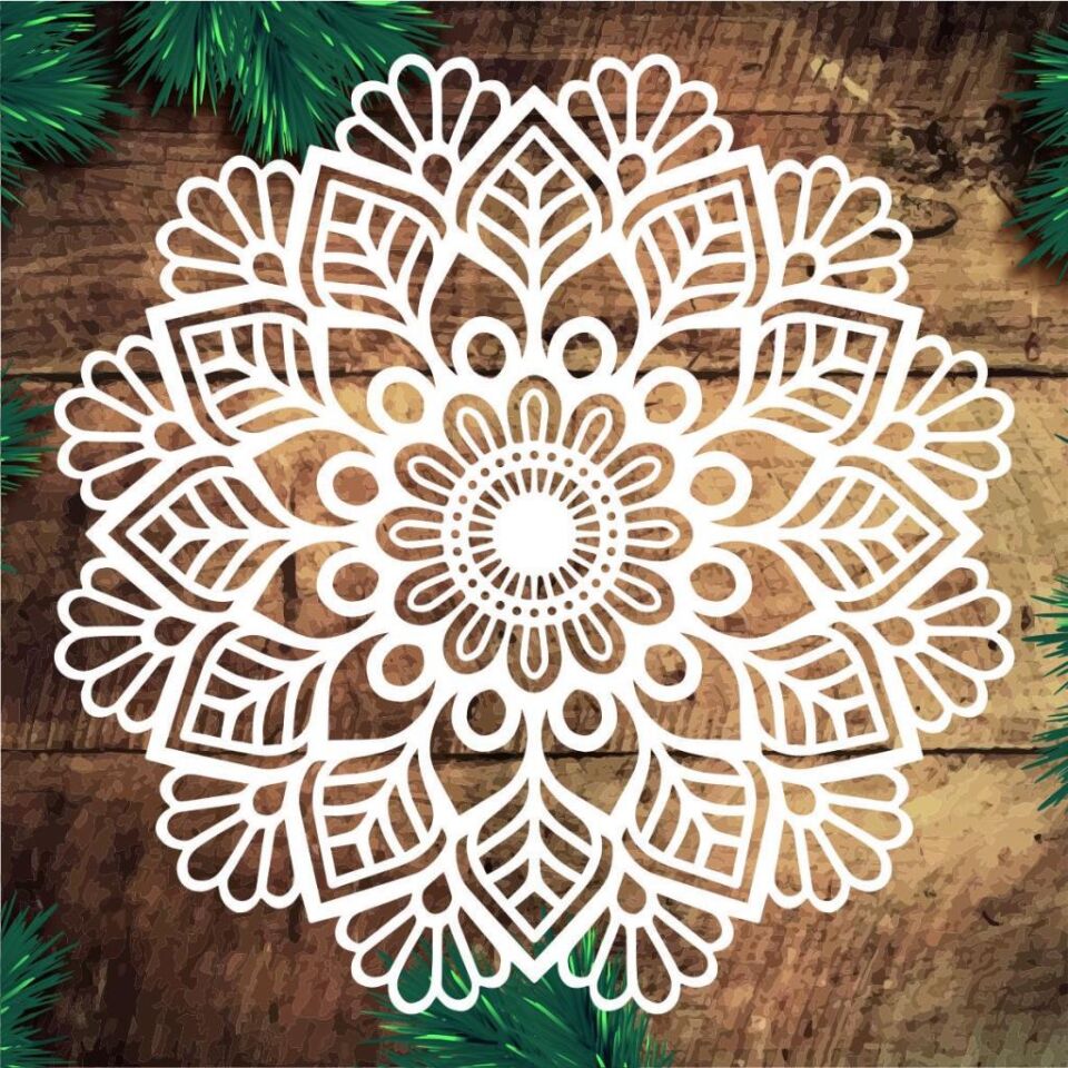 Yuvarlak Desen Stencil Şablon (30x30) KE-121