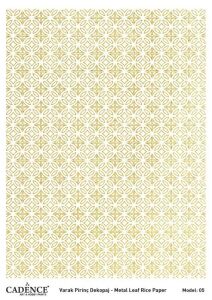 Cadence Altın Varak Pirinç Dekoapaj Kağıdı - Model 05