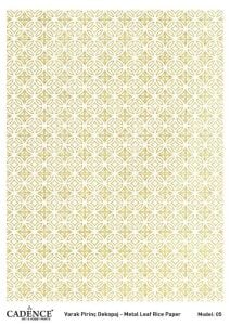 Cadence Altın Varak Pirinç Dekoapaj Kağıdı - Model 05