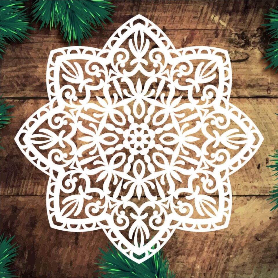 Yuvarlak Desen Stencil Şablon (30x30) KE-120