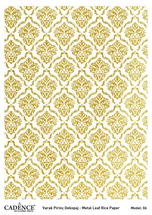 Cadence Altın Varak Pirinç Dekoapaj Kağıdı - Model 06