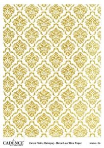 Cadence Altın Varak Pirinç Dekoapaj Kağıdı - Model 06
