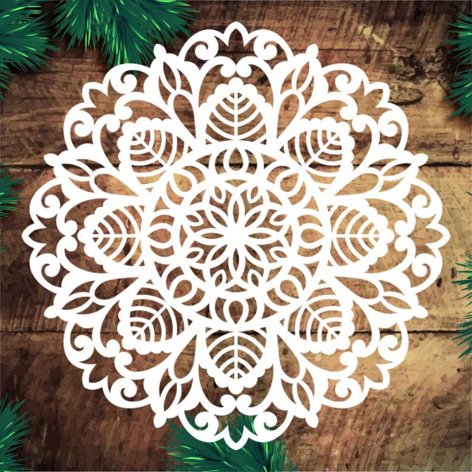 Yuvarlak Desen Stencil Şablon (30x30) KE-116