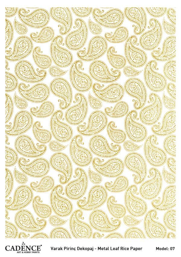 Cadence Altın Varak Pirinç Dekoapaj Kağıdı - Model 07